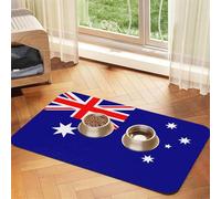 Australian Flag Print Pet Feeding Mat Dog Mat for Food and Water Bowl Dogs Water Dispenser Mat Dogs Accessories