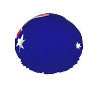 Australian Flag Print Shower Essentials Bonnet For Women, Large Washable Elastic Band Bath Hair Wrap Shower Cap