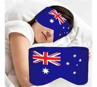Australian Flag Print Sleep Mask,Coverage Eye Mask,Soft Breathable Blindfold for Travel Nap Work