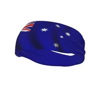 Australian flag print Sports sweatband Non-slip,Running, Gym and breathabl Hairband for Women and Men