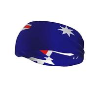 Australian Flag Print Stretchy Sports Sweatband For Men Women For Running Basketball Gym More Sweatband