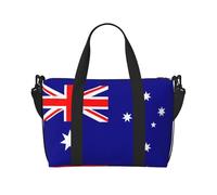 Australian flag print Travel Duffel Bag Tote Carry on Luggage Bag, Sports Gym Bag Weekender Overnight Bags, Black, One Size