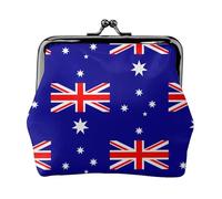 Australian Flag Print Vintage Leather Change Purse Elegant Small Coin Purse for Women Coin Pouch Wallet Mini