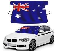 Australian Flag Print Windshield Cover, Durable 600d Oxford Waterproof Winter Windshield Protector