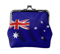 Australian Flag Print Women'S Kiss Lock Coin Pouch, Mini Wallet For Cards And Lipstick, Soft Compact Purse