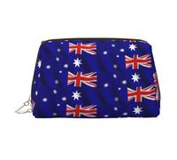 Australian Flag Printed Makeup Bag, Large Capacity Travel Toiletry Pouch with Internal Pockets for Daily Use