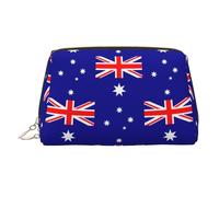 Australian Flag Printed Makeup Bag, Large Capacity Travel Toiletry Pouch with Internal Pockets for Daily Use