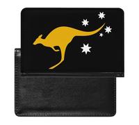 Australian Flag Printed Passport Holder Cover Leather Passport Wallet Slim Card Case for Travel