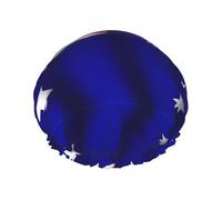 Australian flag Printed Shower Cap, Double Layer Hair Cover For Bathing, Reusable Headgear For Long Hair