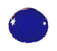 Australian flag Printed Shower Cap, Double Layer Hair Cover For Bathing, Reusable Headgear For Long Hair