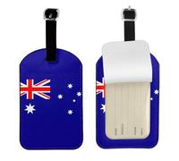 Australian Flag Printed Suitcase Tag, Microfiber Leather Travel Shield, Secure Privacy Label, for Backpack ID