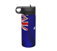 Australian Flag Printing The Print 18 Oz Stainless Steel Sports Insulated Kettle with Lid for Adult Men Women