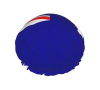 Australian flag Reusable Shower Cap for Women, Double Waterproof Layers Bath Hat, Hair Treatment Essentials