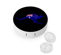 Australian Flag Round Travel Contact Lens Kit with Mirror
