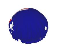 Australian Flag Shower Caps For Women, Elastic And Reusable Bath Caps, Double Waterproof Layers Shower Cap, Bathing Shower Caps
