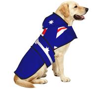 Australian Flag Waterproof Dog Raincoat And Rain Jacket For Small Medium Large Dogs With Reflective Stripes And Adjustable Belly Strap