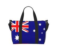 Australian Flag Women Travel Duffel Bag, Large Weekender Carry-On Tote, Gym Workout Bag,Mommy Hospital Bag, Black, One Size