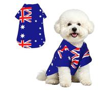 Australian flag XL Pet Hawaiian Shirt for Small Dogs-Cute Summer Beach Outfit for Puppy, Soft Breathable Cat Clothes with Buttons