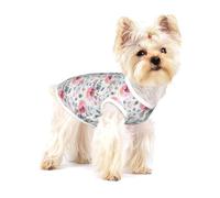 Australian Flora Watercolor Eucalyptus And Blush Flowers,Cotton Sleeveless Pet T-Shirt Soft Stretchy Puppy Breathable Vest,L