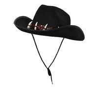 Australian Hat Outback Bush Tucker Fancy Dress Accessory Australia Explorer Hat Crocodile Hunter Costume Black With Fake Shark Teeth (Black)