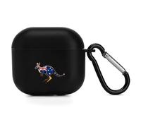 Australian Kan-garoo Compatible with AirPods 4 Case Cover with Hanging Buckle Soft Case Charging Visible LED