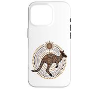 Australian Kangaroo Aboriginal Dot Art Case for iPhone 16 Pro