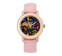 Australian Kangaroo and Koala Bear Womens Elegant Watch Analogue Quartz Watch Leather Band Wristwatch