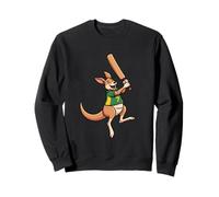 Australian Kangaroo Cricket Cartoon Player 7 Sweatshirt