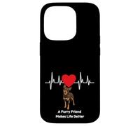 Australian Kelpie Dog Lover heartbeat furry friend Kelpie Case for iPhone 14 Pro
