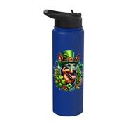 Australian Kelpie Dog St Patricks Day Artwork Stainless Steel Insulated Water Bottle