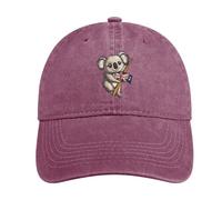 Australian Koala Bear Baseball Cap for Men Women Adjustable Denim Cap Trucker Hat Wine Red-style