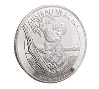 Australian Koala Commemorative Coin, 2015 Edition with Detailed Koala Design, 1oz Silver Coin, Wildlife Coin for Animal Lovers and Collectors, Metal Coin