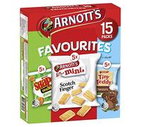 AUSTRALIAN MADE ARNOTT’S FAVOURITES MINIS BISCUITS BBQ SHAPES - SCOTCH FINGER - CHOCOLATE TINY TEDDY 15 PACKS 375g
