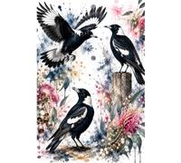 Australian Magpie Notebook: Beautiful Australian Wildlife Notebook with Lined Pages | Artistic Gift for Bird Lovers, Nature Enthusiasts & Writers