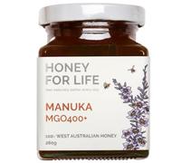 Australian Monofloral Manuka Honey Medical Grade - MGO 400+ | Raw Honey in Glass Jar | Batch Traceable | 260g by Honey for Life