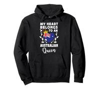 Australian Queen Australian Wife Girlfriend Australia Flag Pullover Hoodie