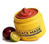 Australian Red Clay Brightening Mask - Deep Cleansing & Radiance Clay Face Mask with Kakadu Plum & Desert Lime-Pure Natural Vitamin C Clay Mask for Soft, Bright, Glowing Skin, for All Skin Types 100ml