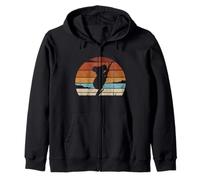 Australian Retro Sunset Marsupial Climbing Koala Silhouette Zip Hoodie