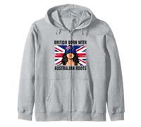 Australian Roots British Born Girl Pride Australia Heritage Zip Hoodie