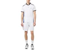 Australian Scribble Polo Shirt, Men's Polo Shirt, Short Sleeve Polo Shirt Made of Polyester, White, L