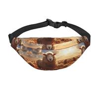 Australian sheep Boys large waist bag, travel crossbody waist bag, suitable for enjoying sports, running, cycling, travel, fishing
