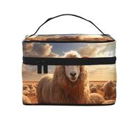 Australian Sheep Cosmetic Bag.Fashionwomenâ€™s Printed Cosmetic Bag, Large Toiletry Organiser for Travel
