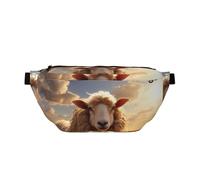 Australian sheep Crossbody Waist Bag with Multiple Pockets, Easy To carry, Suitable for Sports, Travel and Daily Use.