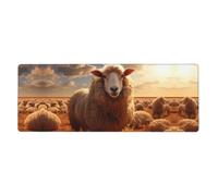 Australian Sheep Mouse Pad 11.8x31.5 in. Non-Slip Base for RGB Keyboard, Mouse and Laptop, Suitable for Gaming and Office.