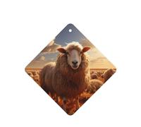 Australian Sheep Pattern Car Air Fresheners 4 Pcs Square Hanging Aromatherapy Tablets Scented Fresheners For Bedroom Bathroom