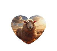 Australian Sheep Pattern Car Air Fresheners 6 Pcs Heart Shape Hanging Aromatherapy Tablets Scented Fresheners For Bedroom Bathroom