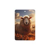Australian Sheep Pattern Car Air Fresheners 6 Pcs Rectangle Hanging Aromatherapy Tablets Scented Fresheners For Bedroom Bathroom
