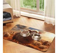 Australian sheep Pet Absorbent Leather Placemat 30x45cm Beautiful Design Cat and Dog Bowl Mat Portable Storage