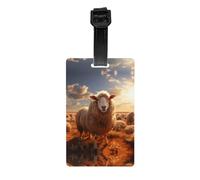 Australian Sheep Printed PVC Luggage Tag Travel Anti Lost ID Label Personal Info Tag for Backpack and Suitcase