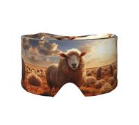Australian Sheep Unisex Side Sleeping Headband, Sleeping Eye Mask and Ear Muffs, (26.8 * 4.3 inches), Indoor and Outdoor Travel Yoga Adjustable Comfort Eye and Ear Muffs,